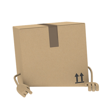 3d box holding empty